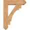 Ekena Millwork Merced Arts and Crafts Smooth Bracket w/ Offset Brace, Western Red Cedar, 7 1/2"W x 28"D x 36"H BKT0806X28X36MRC03SWR - alternate 2